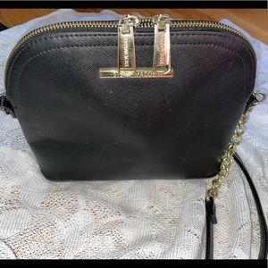 -Black Body Strap Over Purse-